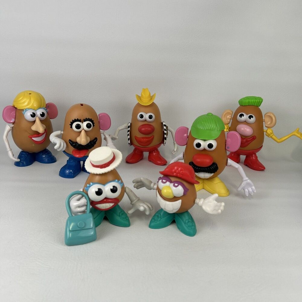 Playskool Mr. Potato Head Lot Figures Toy Mix Match Parts Sheriff Vintage 80s